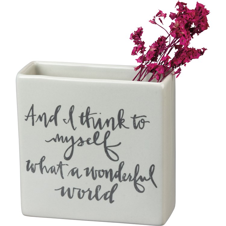 Think To Myself What A Wonderful Square Vase - Stoneware
