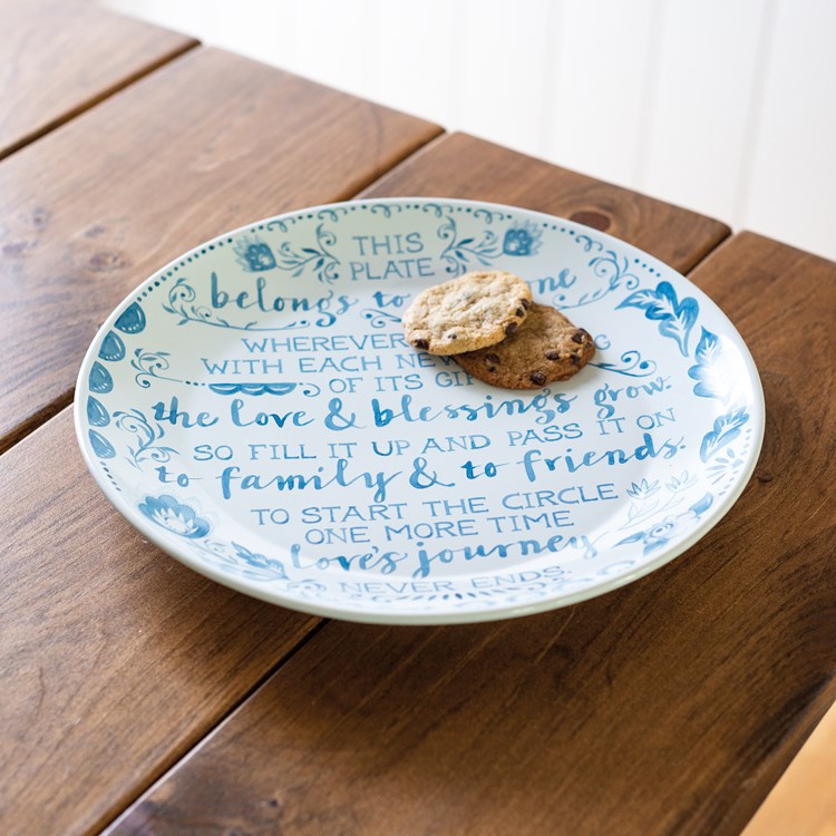 Fill It Up And Pass It On Blessing Plate - Stoneware