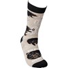 Socks - Papa Bear (If You Read This Ask Mom) - One Size Fits Most - Cotton, Nylon, Spandex