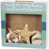 Sandy Toes Salty Kisses Shell Holder - Wood, Glass
