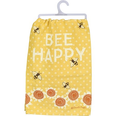 Kitchen Towel - Bee Happy - 28" x 28" - Cotton