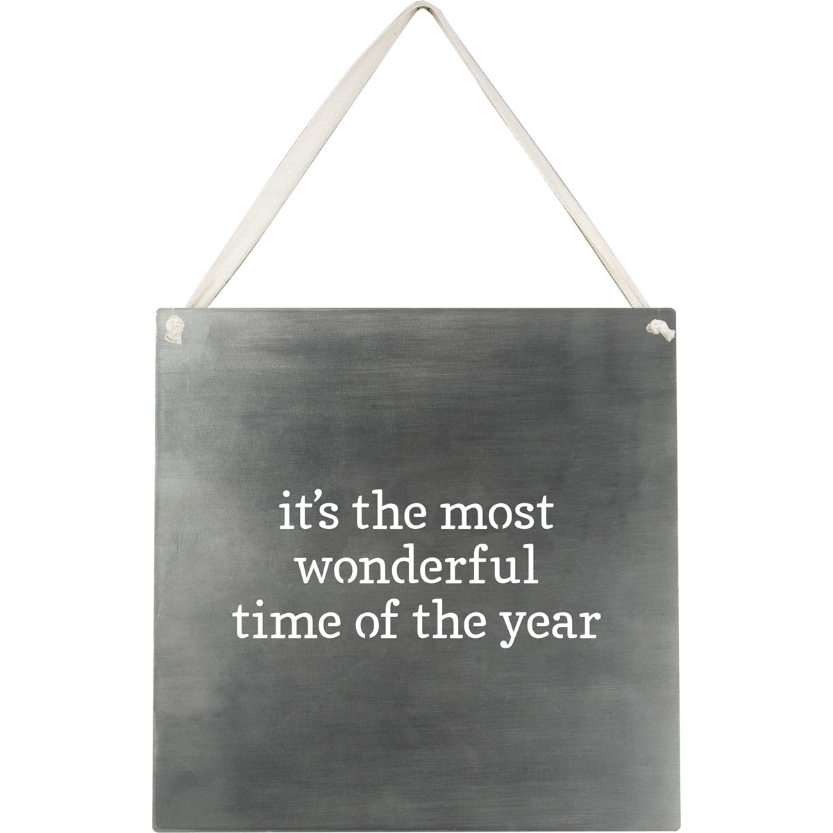 Most Wonderful Time Of The Year Metal Wall Art - Metal, Fabric
