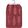 Polishing Off Two Bottles Of Wine Kitchen Towel - Cotton
