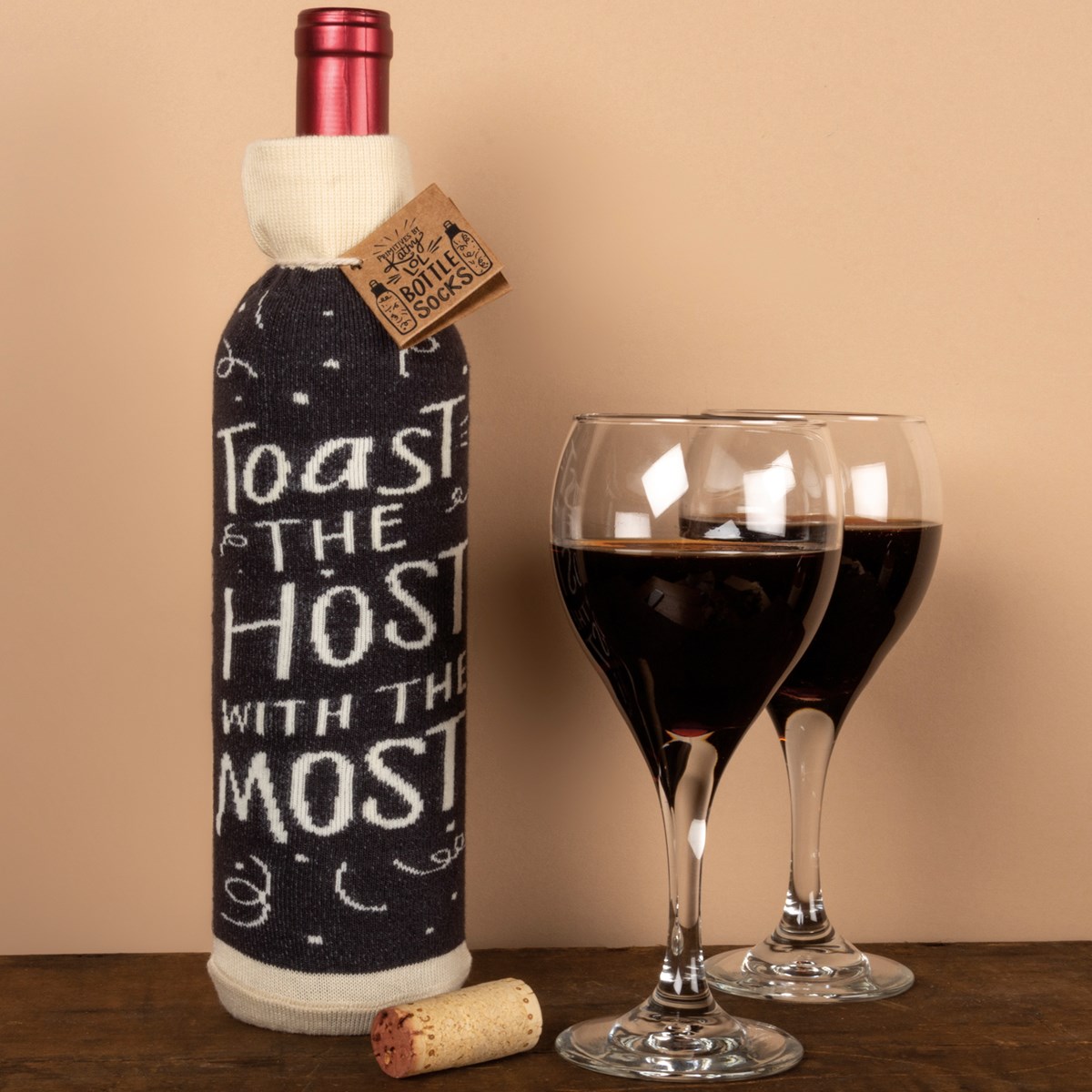 Toast The Host With The Most Bottle Sock - Cotton, Nylon, Spandex