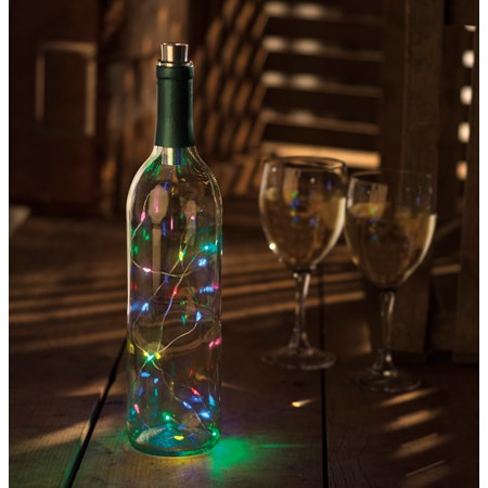 Multi Color Changing Wine Bottle Lights - Metal, Wire, Plastic, Lights