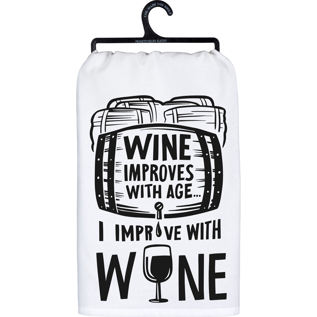 Holiday Christmas Kitchen Towels: Three Assorted Wine Drinking Humor  Including Wine Workout and Wine Superpowers, Flat Weave Towels, 100%  Cotton, Set of 3 