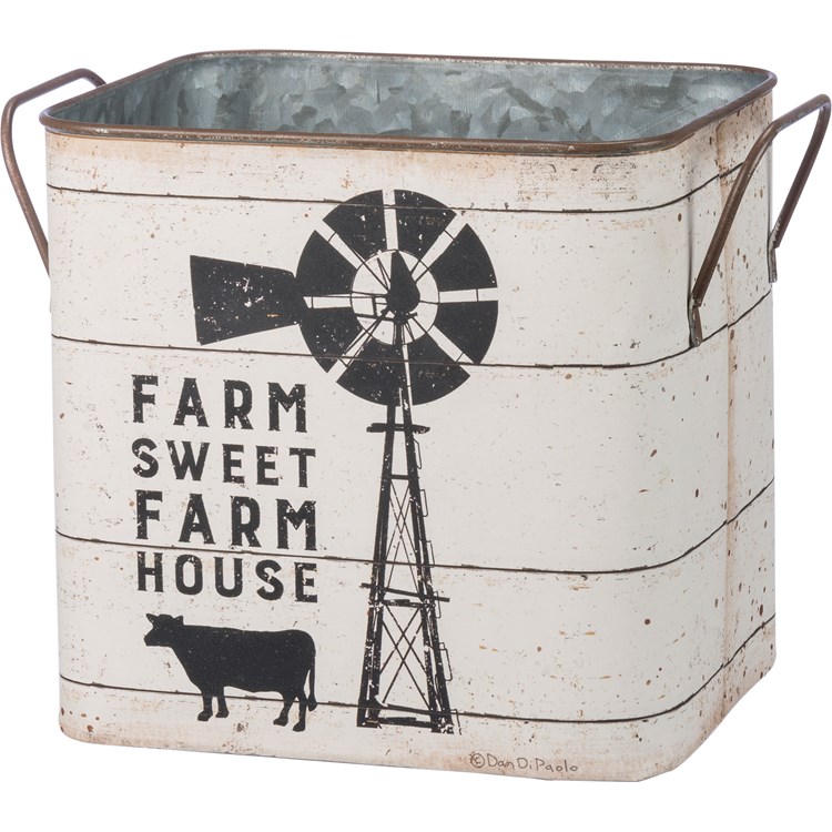 Farm House / Farm Sweet Farm House Bin Set - Metal, Paper