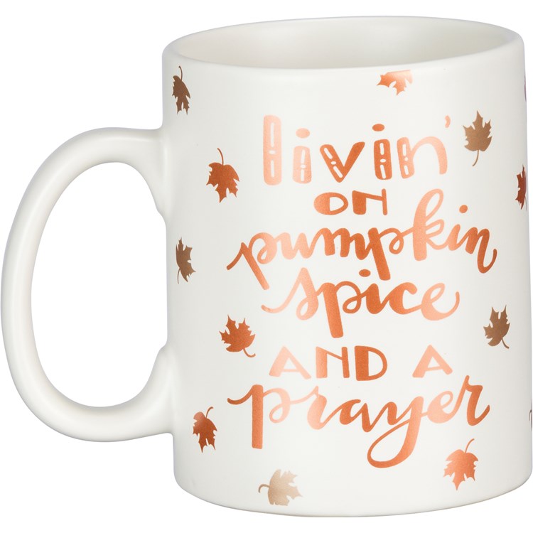 Pumpkin Spice And A Prayer Mug - Stoneware