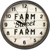 Farm Sweet Farm Clock - Wood, Paper, Metal