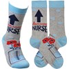 Socks - Awesome Nurse - One Size Fits Most - Cotton, Nylon, Spandex