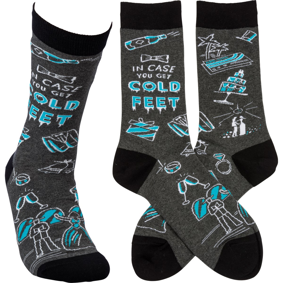 Socks - In Case You Get Cold Feet - One Size Fits Most - Cotton, Nylon, Spandex