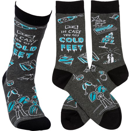 In Case You Get Cold Feet Socks - Cotton, Nylon, Spandex