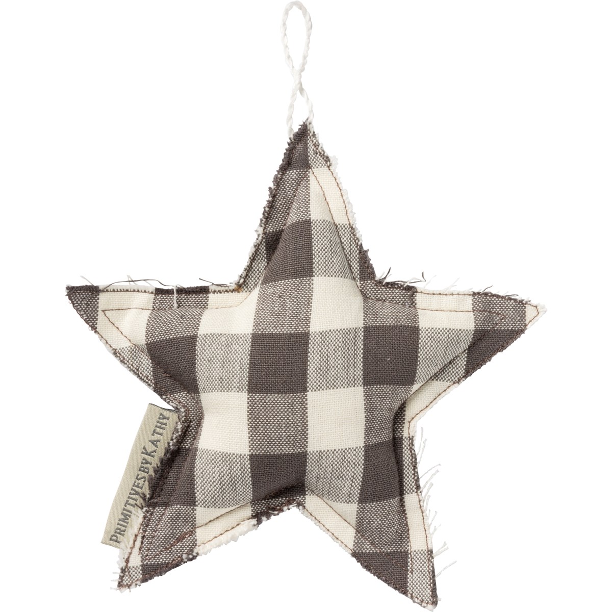 Buffalo Check Star Ornament - Cotton