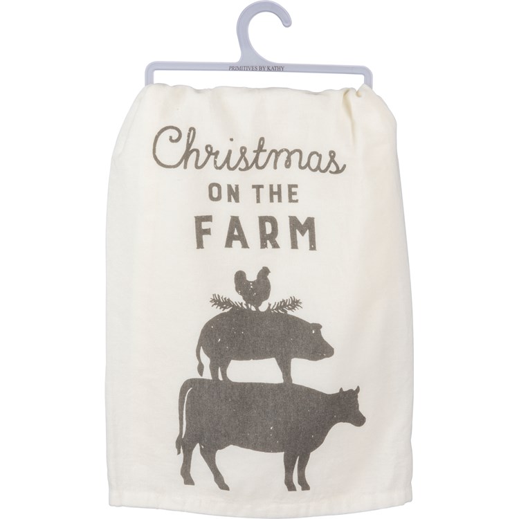 Christmas On The Farm Kitchen Towel - Cotton