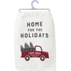 Rustic Home For The Holidays Kitchen Towel - Cotton
