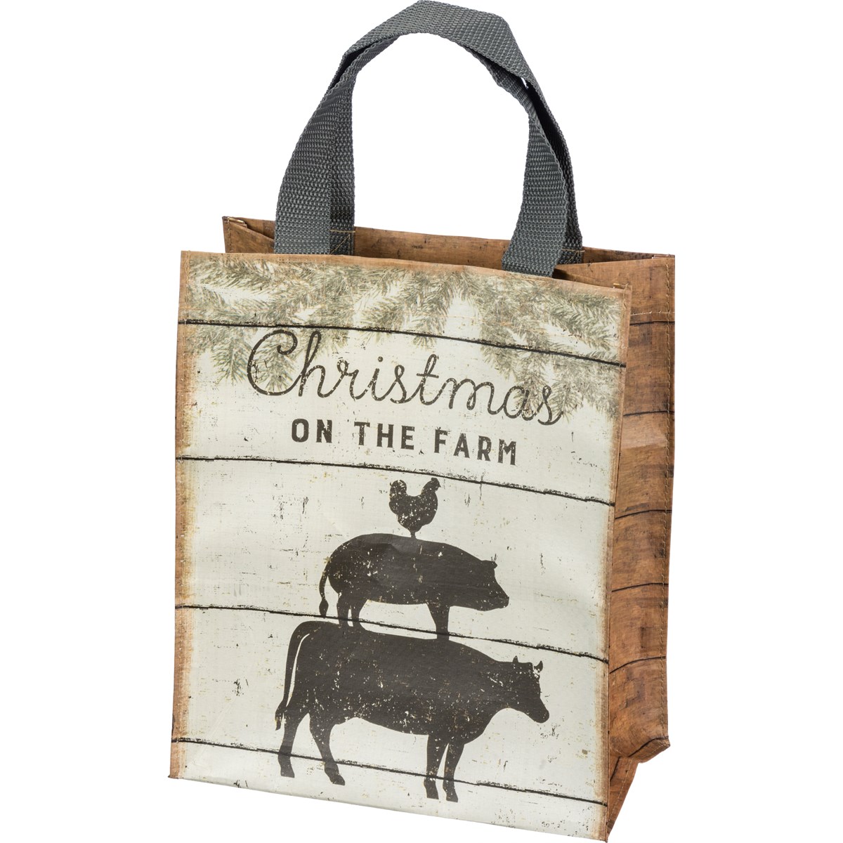 Truck Christmas On The Farm Daily Tote - Post-Consumer Material, Nylon