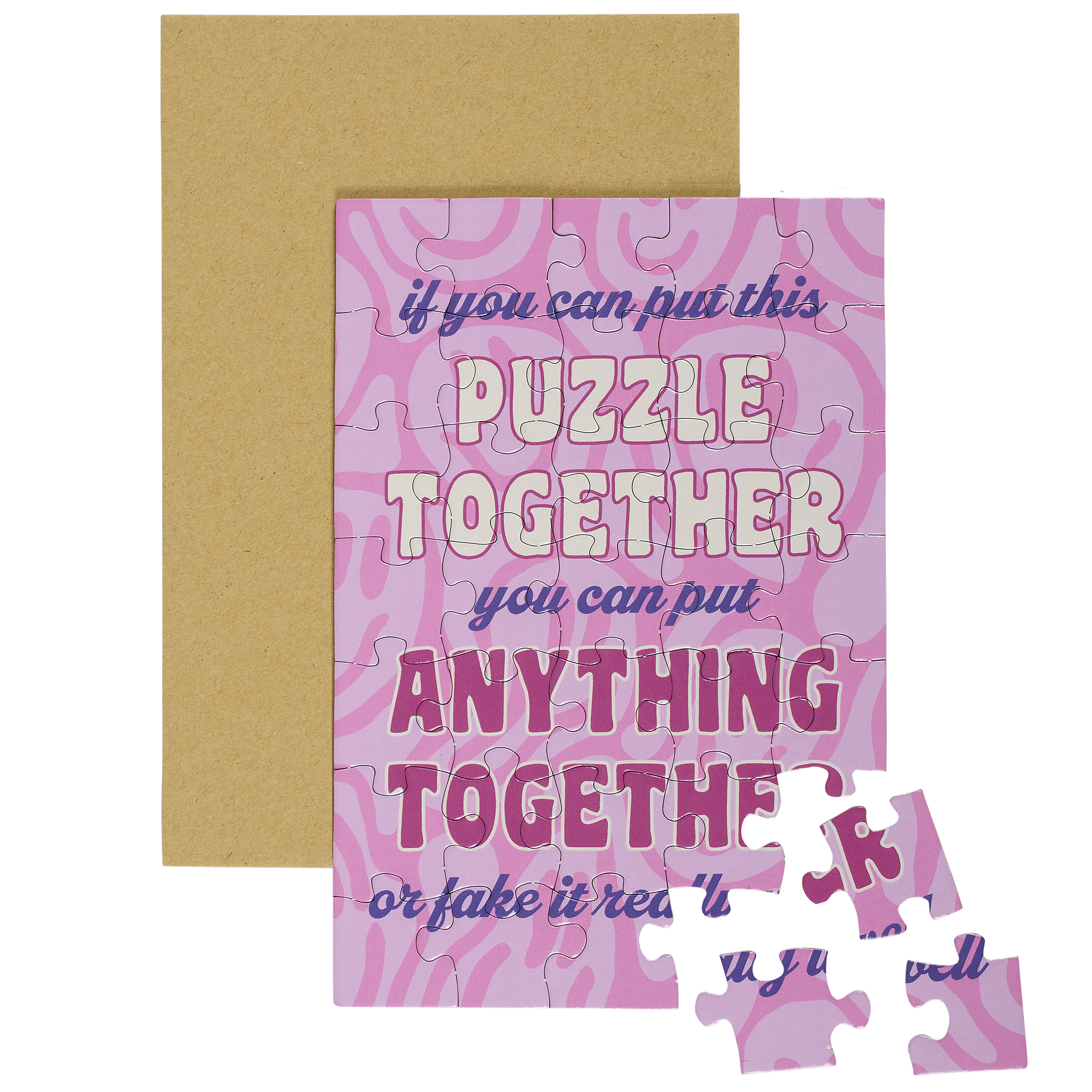 You Can Put Anything Together Puzzle Card | Primitives By Kathy