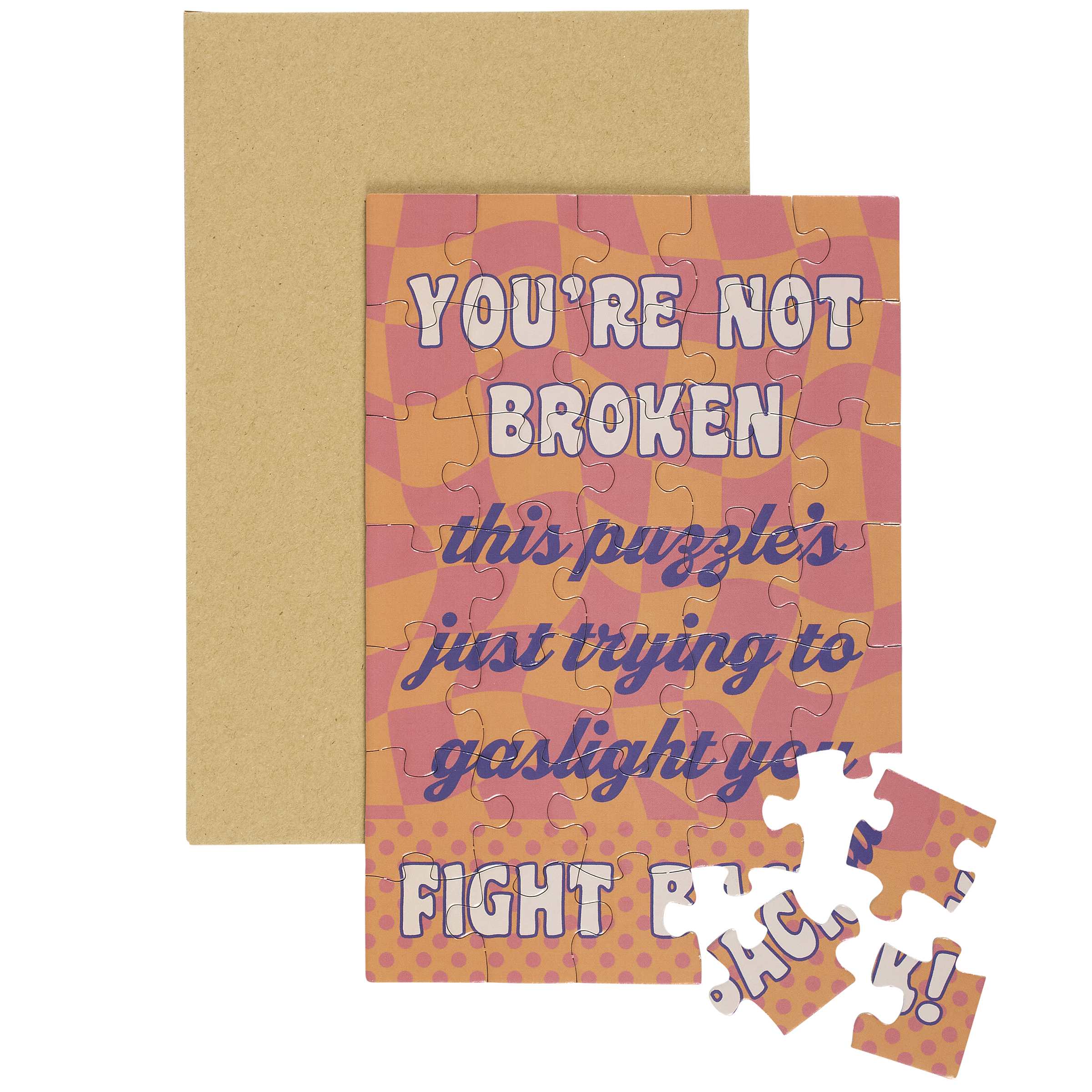 Just Trying To Gaslight You Puzzle Card | Primitives By Kathy