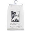 Woman Has One Challenge In Life Kitchen Towel - Cotton, Ribbon