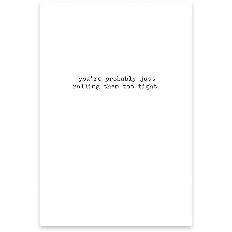 Too Tight Greeting Card - Paper
