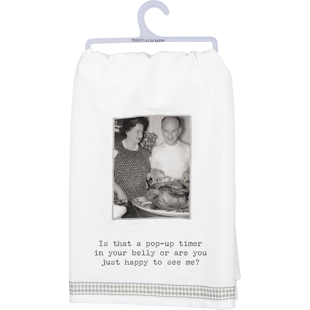 Pop Up Timer In Your Belly Kitchen Towel - Cotton, Ribbon