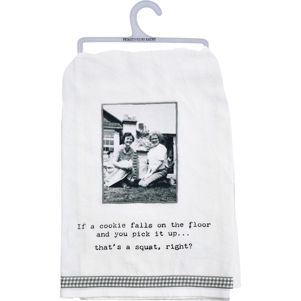 If A Cookie Falls On The Floor Kitchen Towel - Cotton, Ribbon