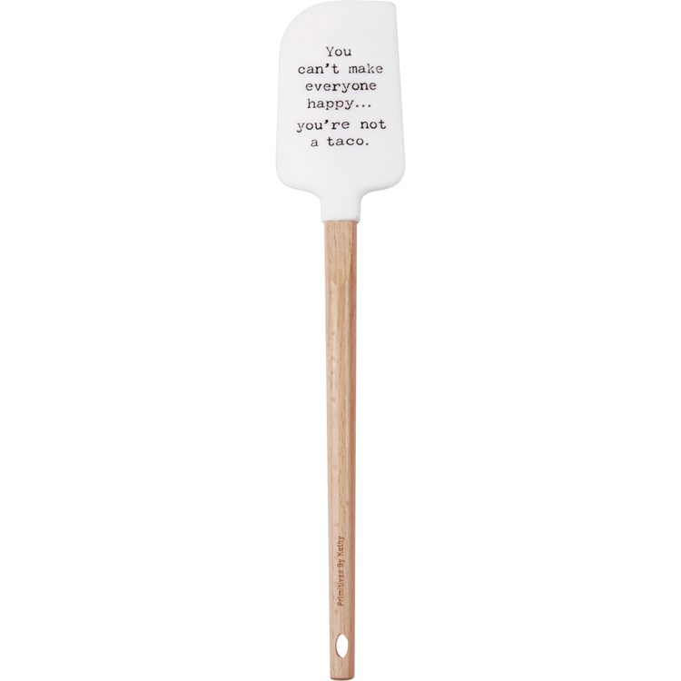 Spatula - You're Not A Taco - 2.50" x 13" x 0.50" - Silicone, Wood