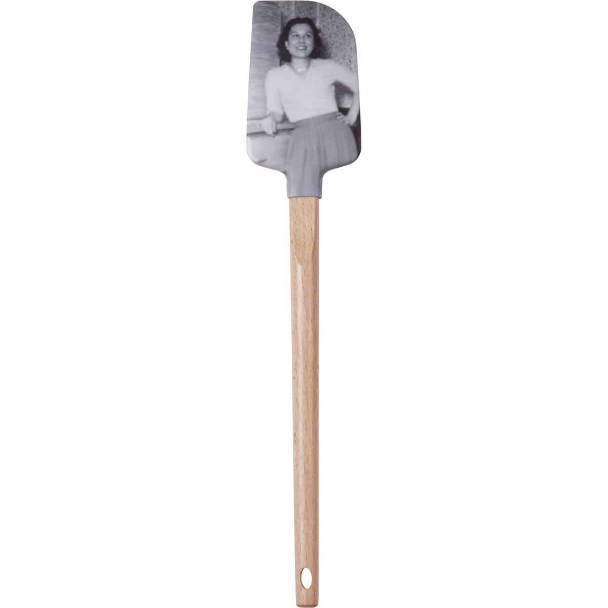 Spatula - Cupcakes Are Muffins That Believed - 2.50" x 13" x 0.50" - Silicone, Wood