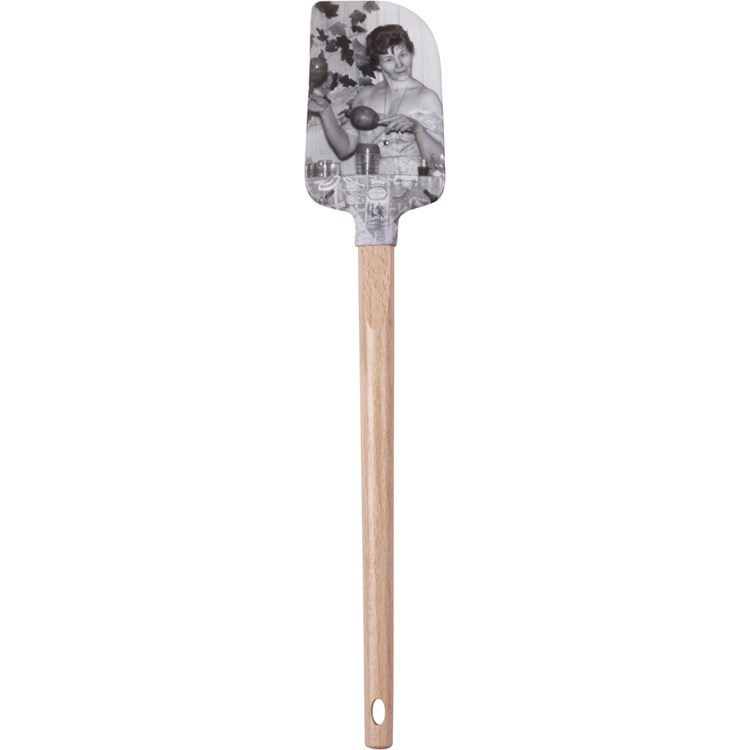 Spatula - Alcohol The Glue Holding This Together - 2.50" x 13" x 0.50" - Silicone, Wood