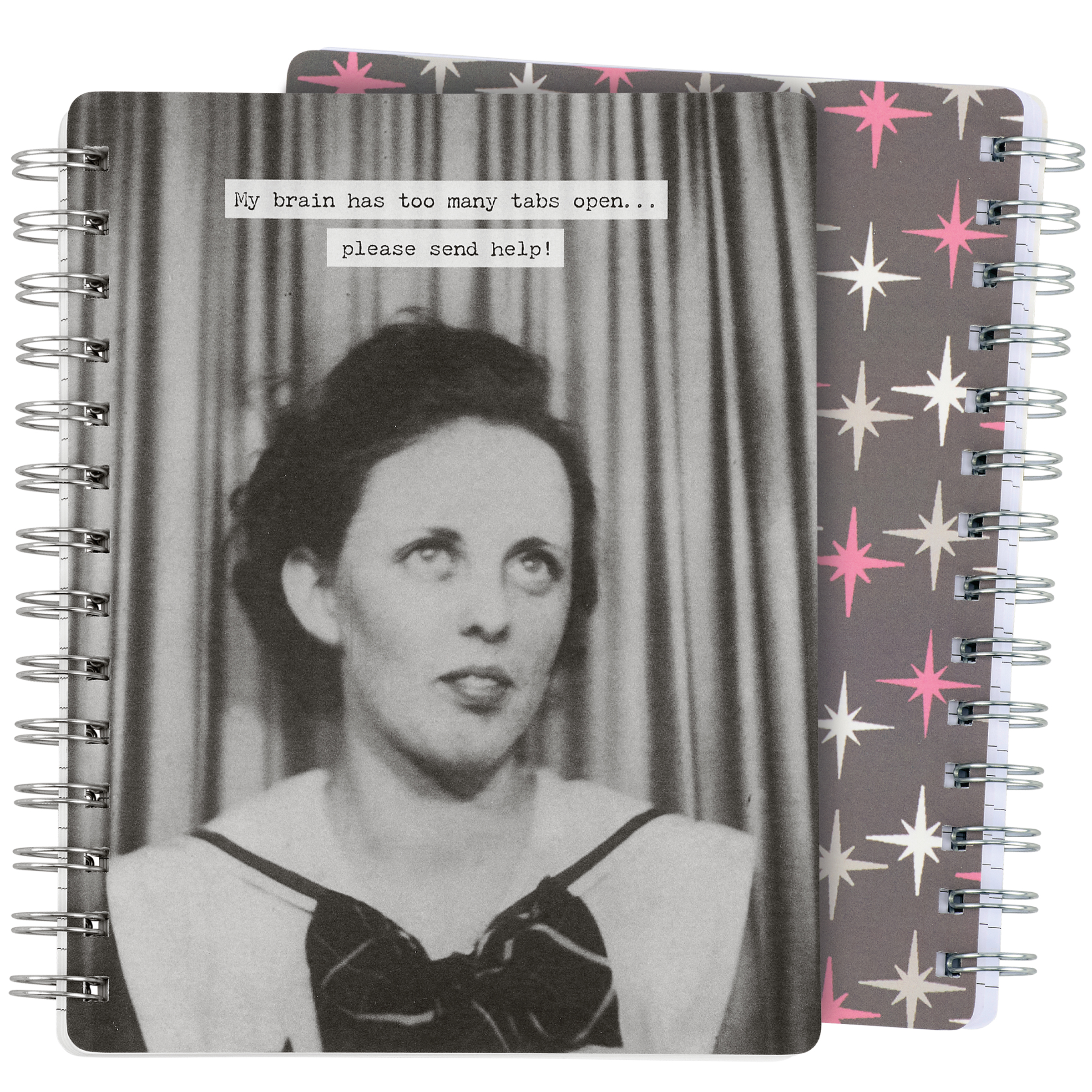 Too Many Notes Notebook My Brain Has Too Many Tabs Open Spiral Notebook | Primitives By Kathy